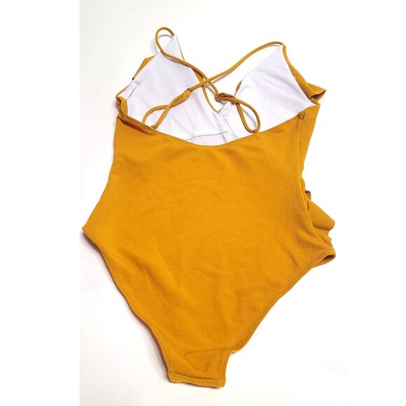 Cupshe yellow one piece swimsuit women's large - Picture 2 of 5